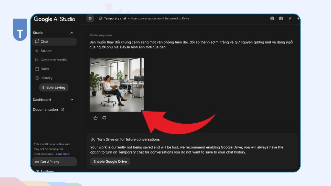 Nano Banana là gì? Cách sử dụng công cụ tạo ảnh AI mới nhất từ Google 9 Tải ảnh lên giao diện chỉnh sửa của Nano Banana thông qua trình tải ảnh