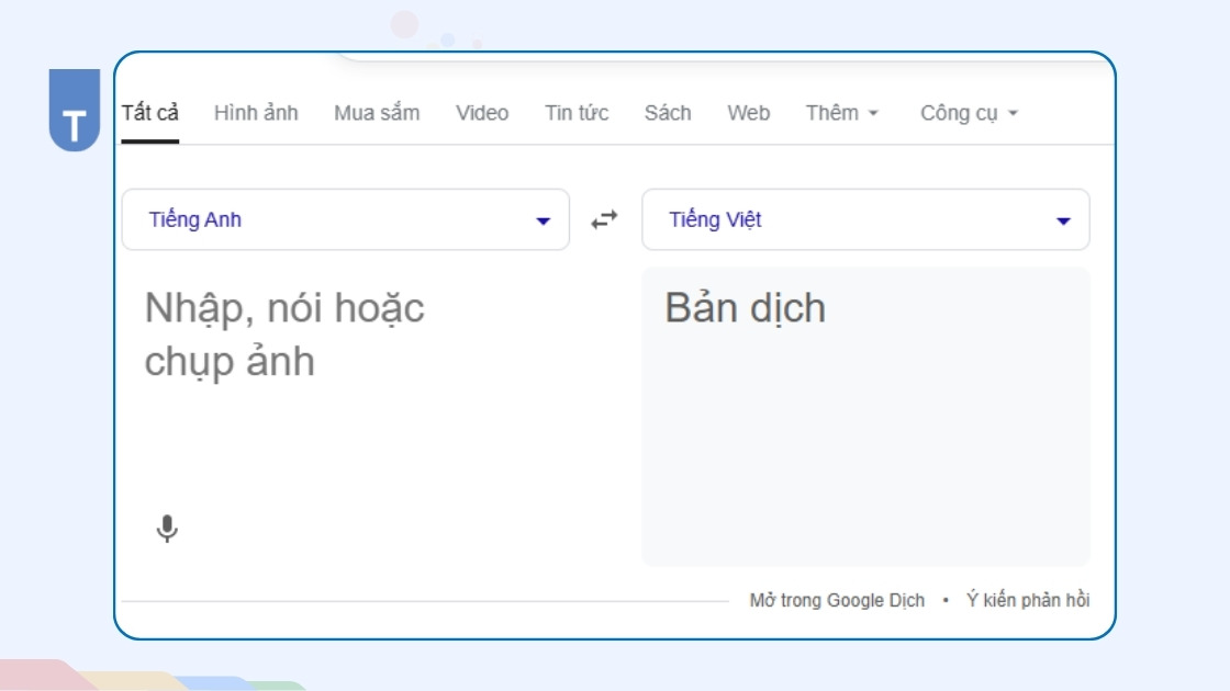 Cách sử dụng Google Dịch trên máy tính