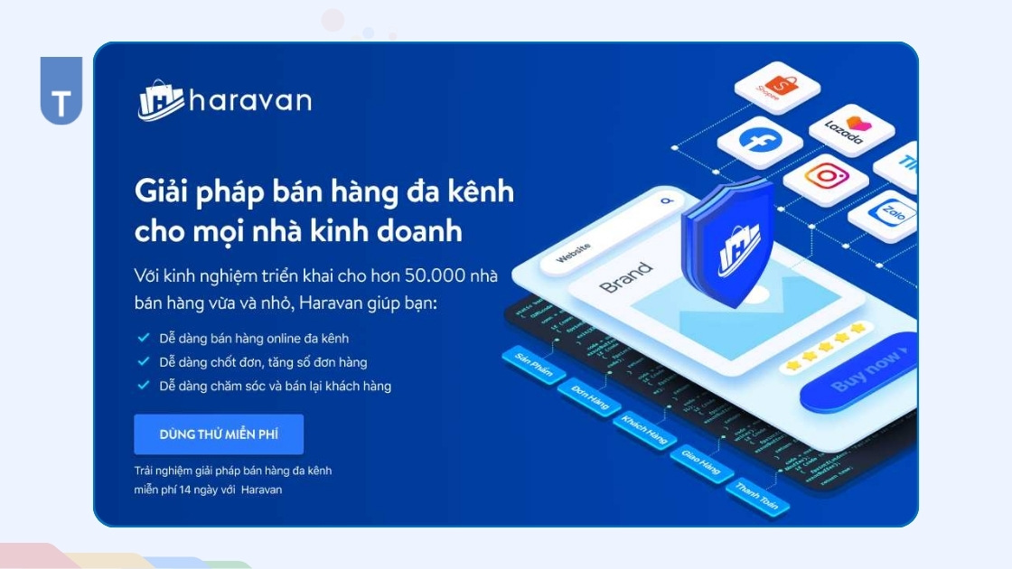 Top 15 phần mềm kinh doanh Facebook hiệu quả nhất 2025 5 Haravan - Quản lý bán hàng đa kênh