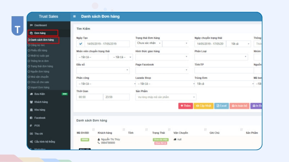 Top 15 phần mềm kinh doanh Facebook hiệu quả nhất 2025 7 TrustSales - Quản lý tin nhắn, tự động xử lý đơn hàng
