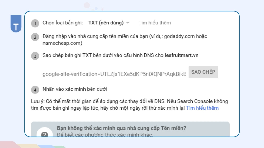 Xác minh DNS