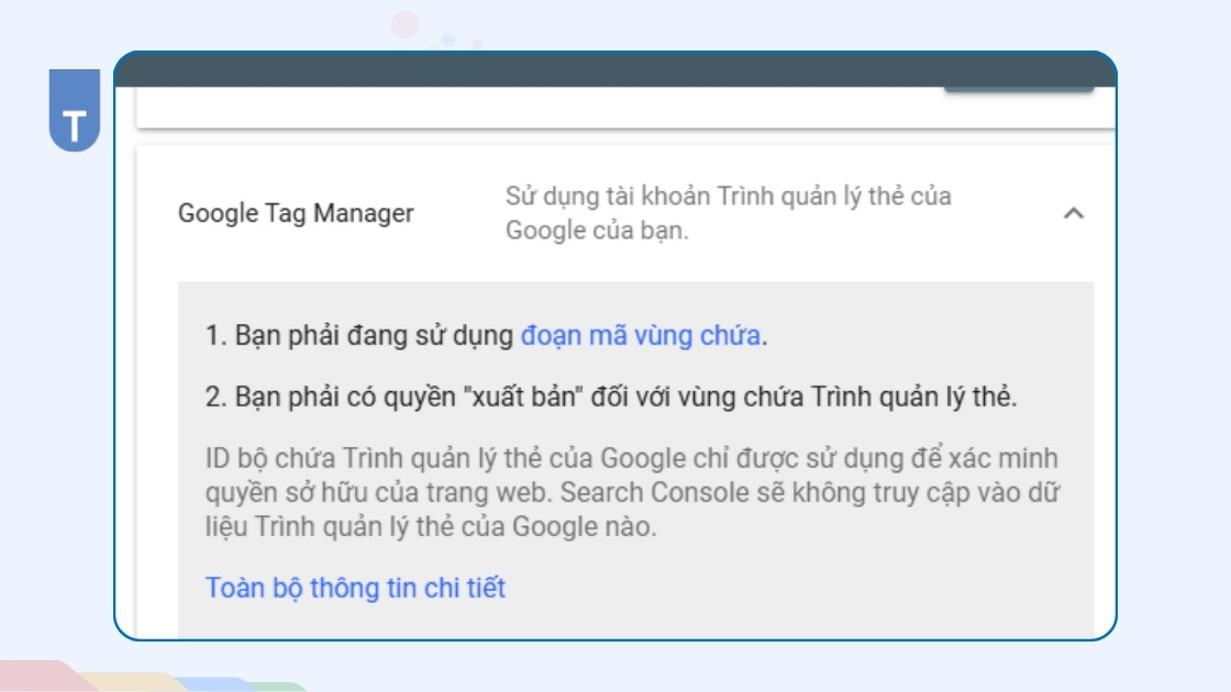 Xác minh Google Tag Manager